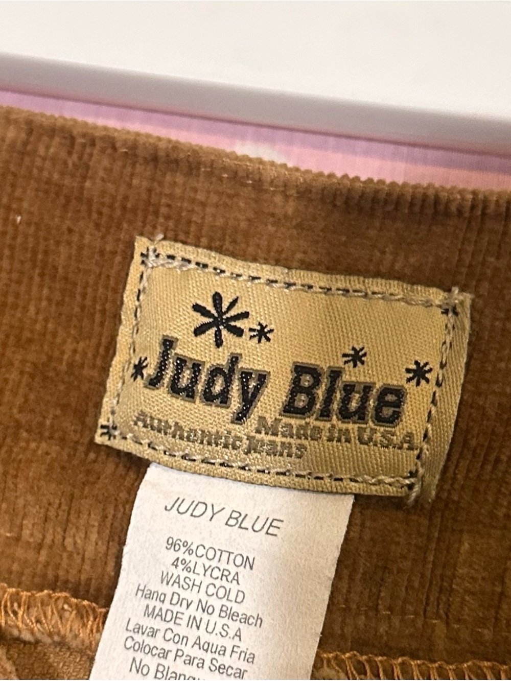 NWT Judy Blue Camel Brown Corduroy Pants - Picture 3 of 4